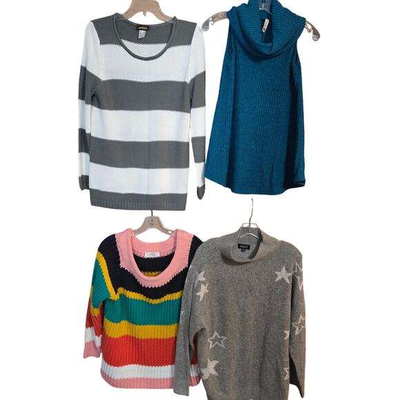 Assorted Brands Sweaters - Women's Small Sweaters Cardigans Pullovers Vests Wholesale Bulk Lot of 4 S 4 6